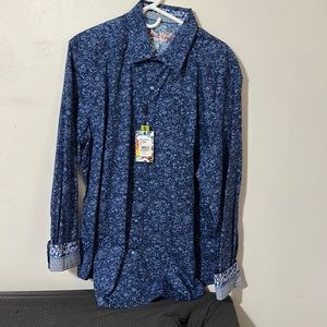 Robert Graham OVERHAUL Blue Hibiscus 2XL